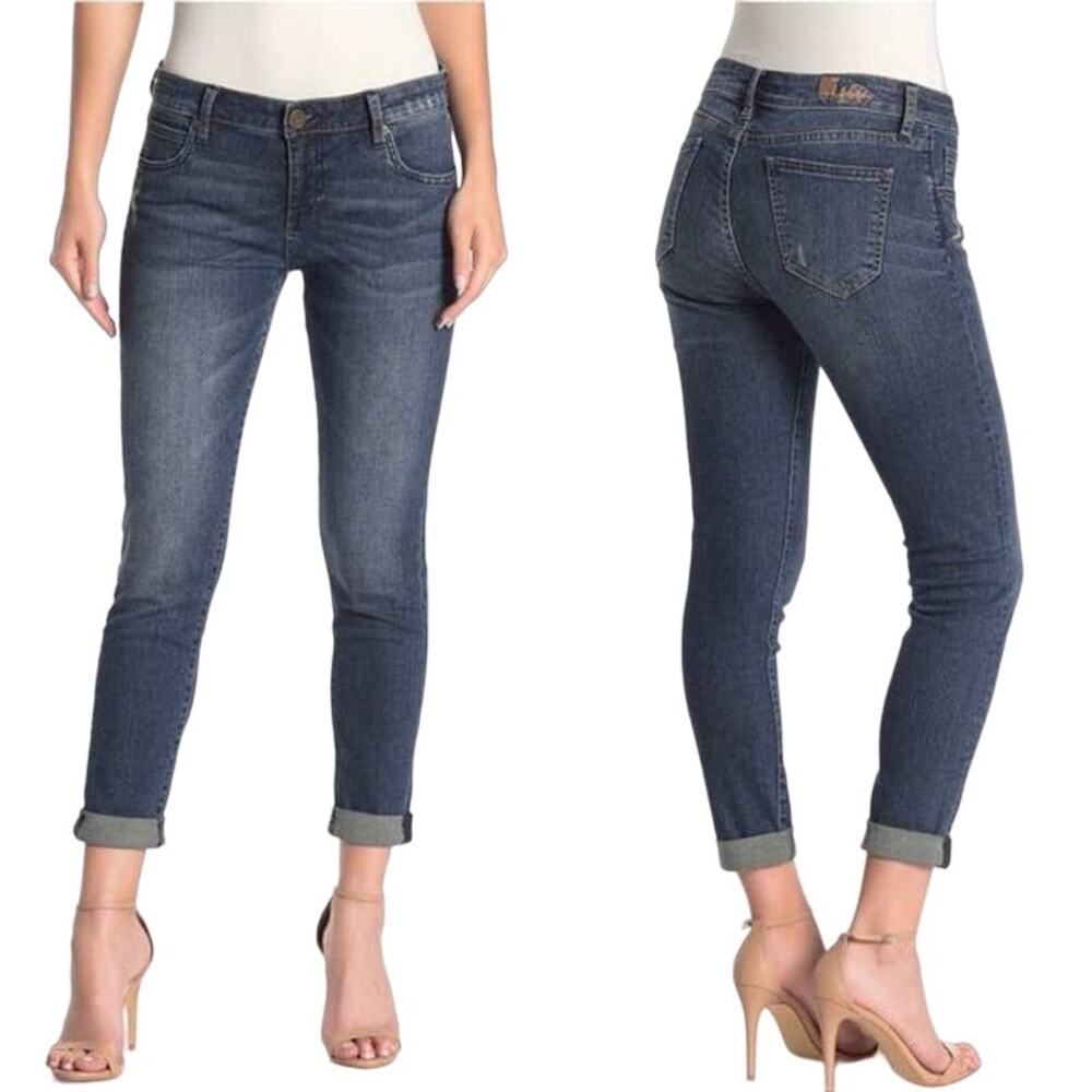 Kut From The Kloth Jeans Size 8 Katy Boyfriend Straight Leg Relaxed Mid Rise NWT